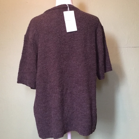 Zara grey short sleeved ribbed sweater - Picture 3 of 5